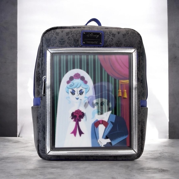 Disney Handbags - Disney Loungefly Haunted Mansion Black Widow Bride Backpack 🆕